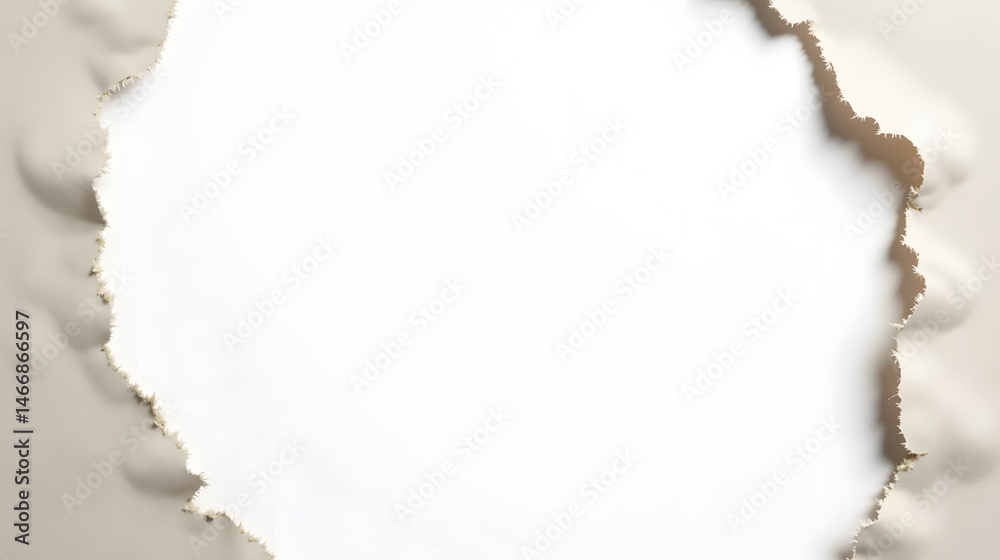 Obraz premium Torn Edge Abstract with Empty Center