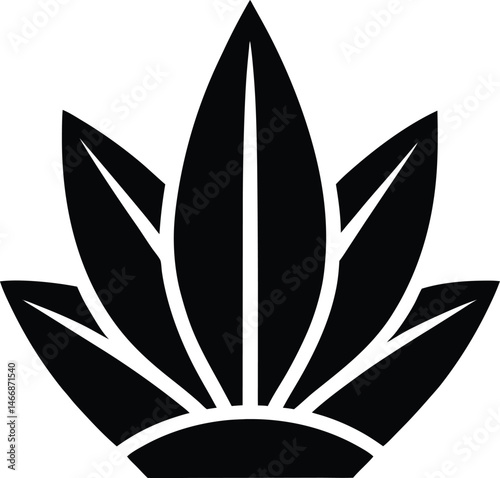 Crown Imperial Flower Icon Silhouette Vector Illustration