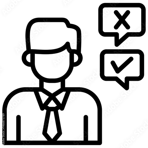 decision making line icon