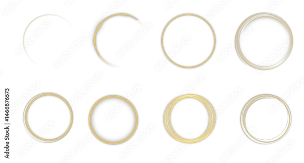 Elegant Round Ornament with Gold Foil Texture – Abstract Floral Frame for Banner, Invitation or Modern Logotype, Hand-Drawn Brush Illustration in Vintage Style Elegant Round Ornament with Gold Foil Texture – Abstract Floral Frame for Banner, Invitation or Modern Logotype, Hand-Drawn Brush Illustration in Vintage Style