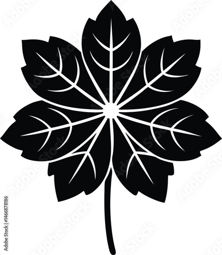 Lady S Mantle Flower Icon Silhouette Vector Illustration