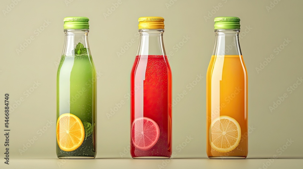 Juice bottle with transparent label isolated for product display and branding Juice bottle with transparent label isolated for product display and branding