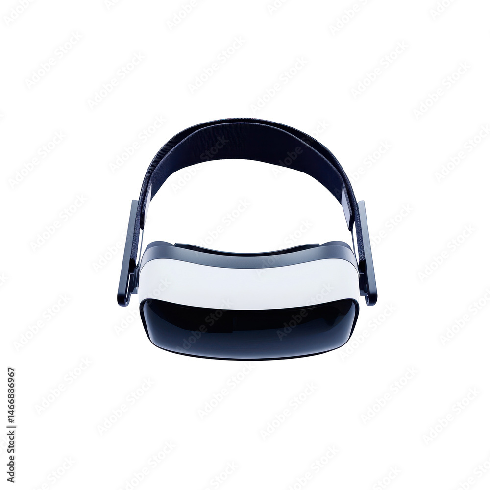 Fototapeta premium Modern Virtual Reality Headset for Immersive Gaming and Experiences on transparent background