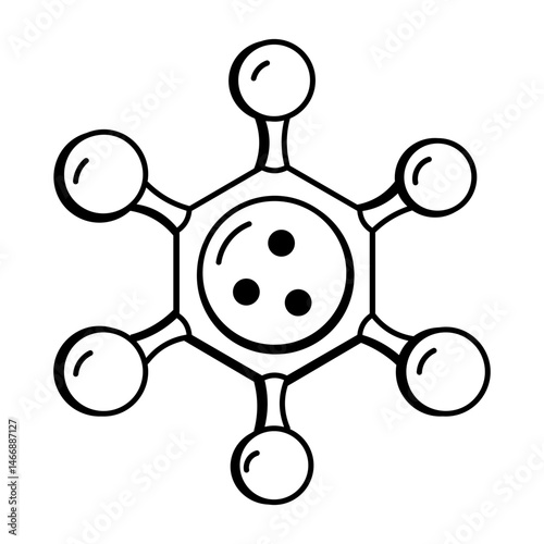 A sketchy style icon illustrating fat molecules
