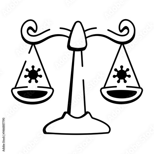 A hand drawn style icon showing hormonal change process
