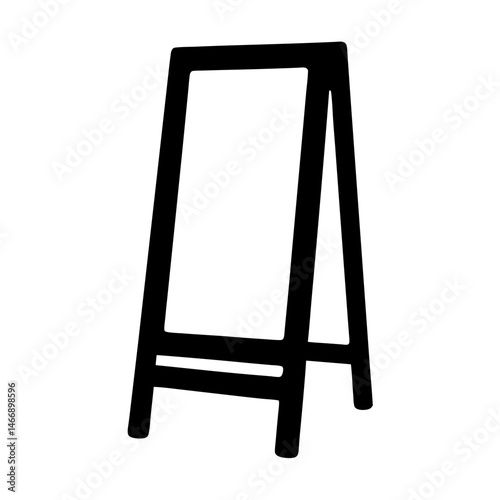 Simple vector illustration of a standing sandwich board or advertising sign