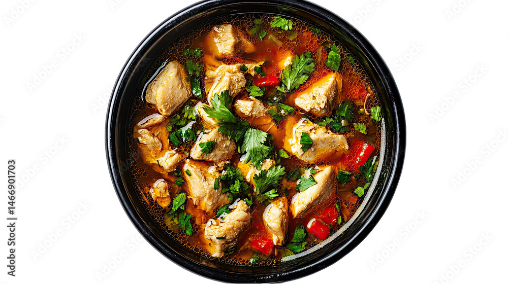 Delicious Chicken Soup Recipe A Simple and Flavorful Meal isolated on transparent background Delicious Chicken Soup Recipe A Simple and Flavorful Meal isolated on transparent background