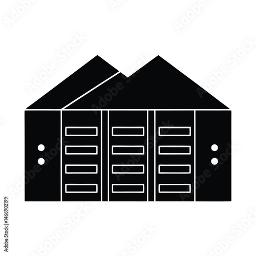 Data Center Racks Vector Art
