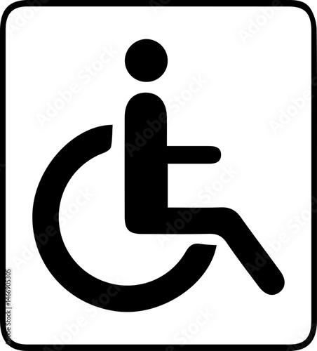 Accessible Washroom Sign (for people with disabilities)

