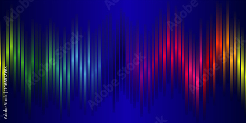 Abstract sound wave. Voice digital waveform, volume voice technology vibrant wave. Music sound energy vector background. Equalizer volume, waveform electronic light illustration
