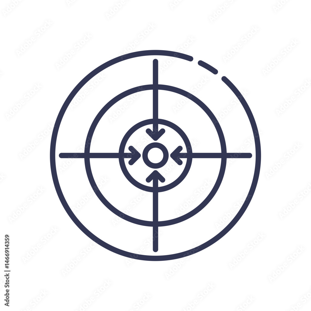 Target icon symbolizing focus and precision in niche expertise. Target icon symbolizing focus and precision in niche expertise.