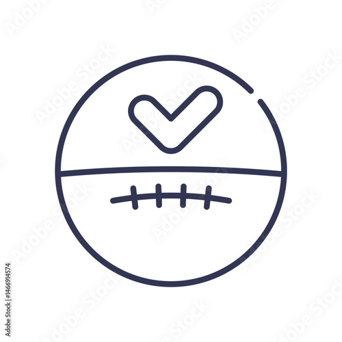 A football with a heart symbol, representing health and recovery in sports.