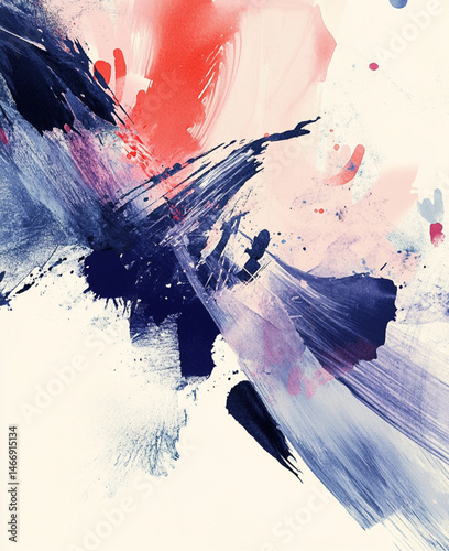 abstract watercolor splash with scribbles and texture layers, soft pastel and deep ink tones, artistic expressive brushstrokes on light background, modern design for fashion bag