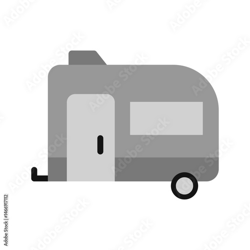 Caravan icon vector image. Suitable for mobile apps, web apps and print media.