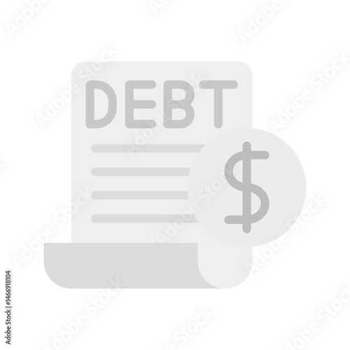 Debt icon vector image. Suitable for mobile apps, web apps and print media.