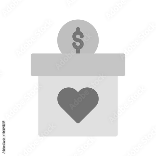Donation icon vector image. Suitable for mobile apps, web apps and print media.