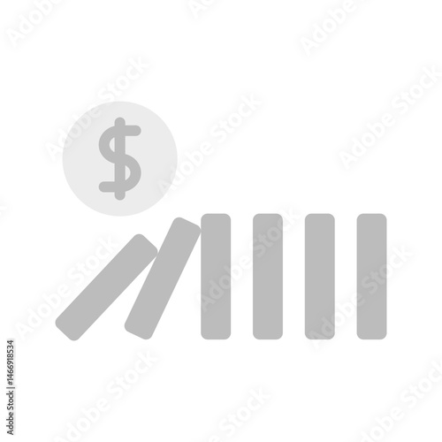 Domino Effect icon vector image. Suitable for mobile apps, web apps and print media.