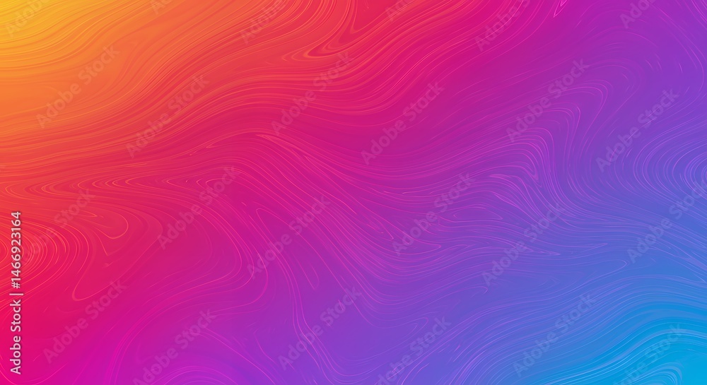 Gradient Background with Swirling Lines and Vibrant Color Transitions