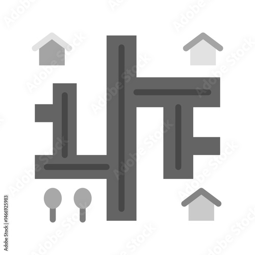 Street icon vector image. Suitable for mobile apps, web apps and print media.