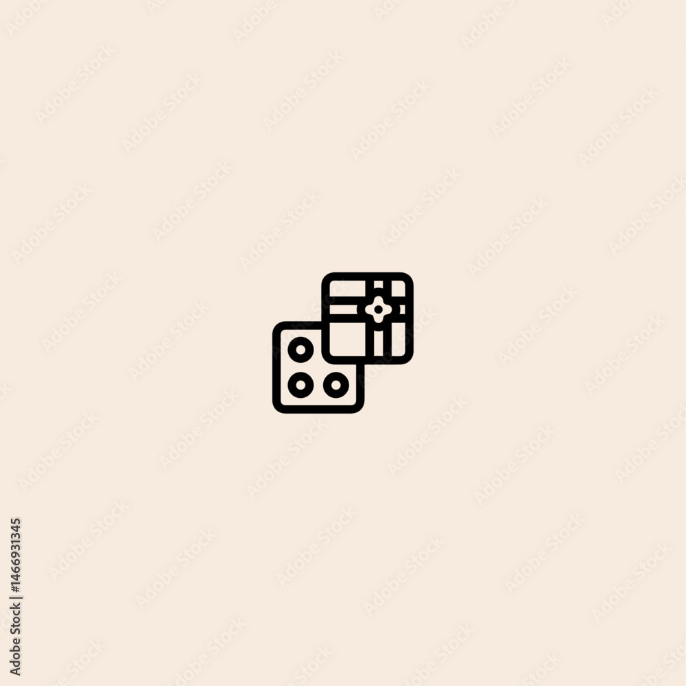 Fototapeta premium Chocolate Box icon flat vector design.