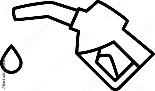 fuel nozzle outline icon illustration