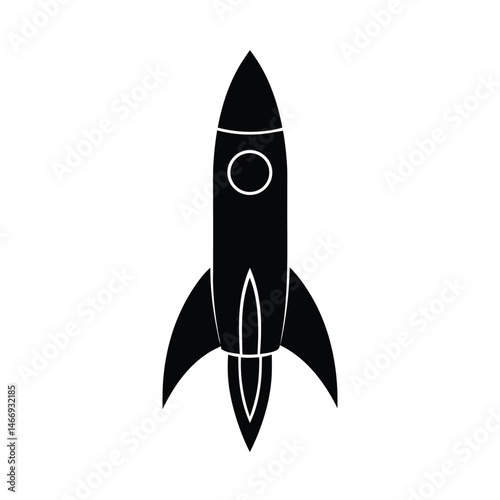 Rocket Sleek Vector Silhouette