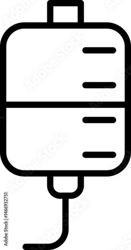 medical saline outline icon illustration