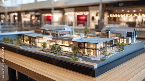 Model of a retail development