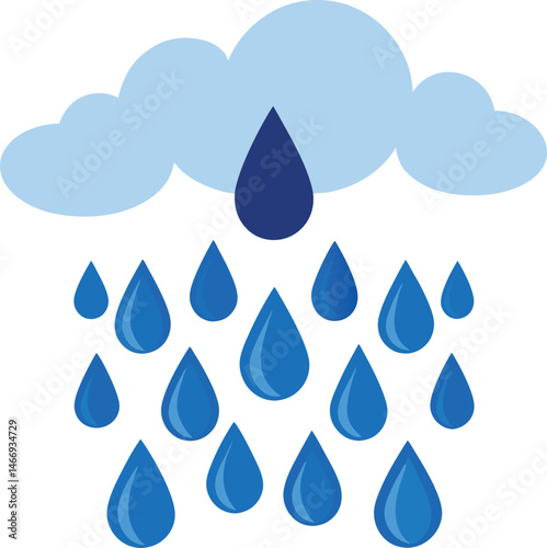 rain drops on the cloud