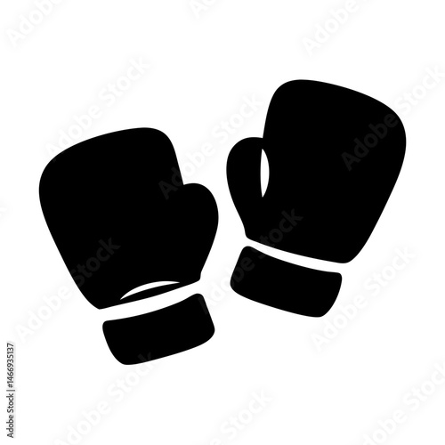 Bold boxing gloves symbolic representation of strength, courage, and competitive spirit