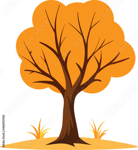 autumn tree vector illustration