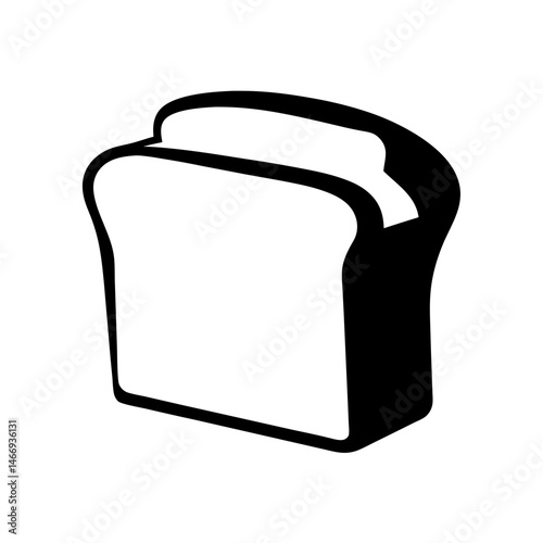Graphic illustration of a sliced piece of bread for a breakfast meal