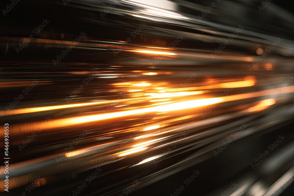 Abstract metallic tube with streaks of light Abstract metallic tube with streaks of light