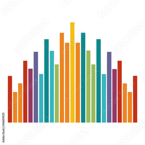 Colorful Sound Equalizer Bars Vector Illustration for Audio Projects
