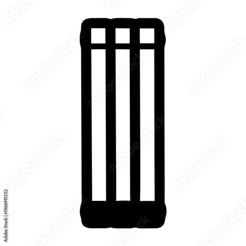 Abstract vertical bars or sticks creating a box like structure design
