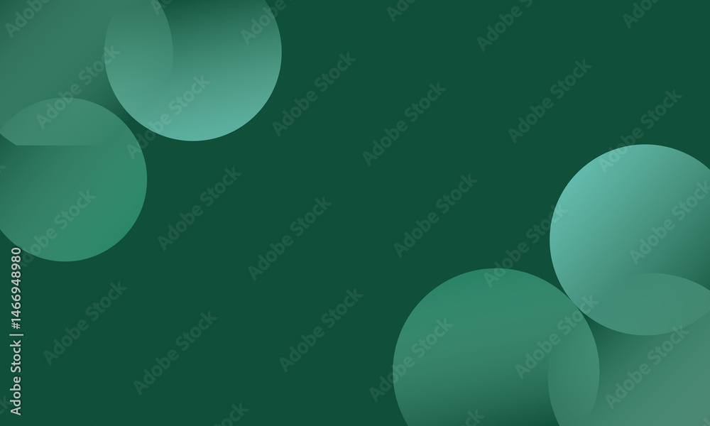 abstract green background with circles for  dekstop 
