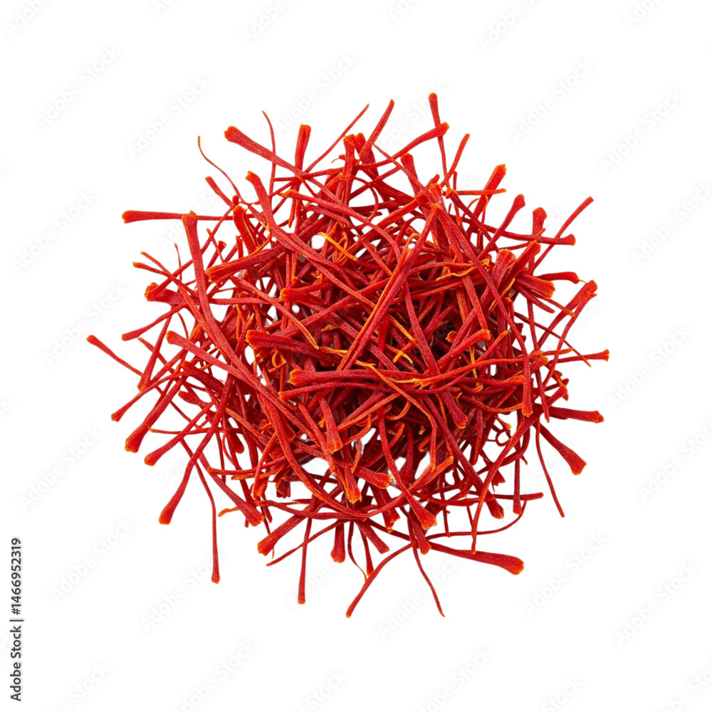 Naklejka premium Saffron isolated on transparent or white background, png