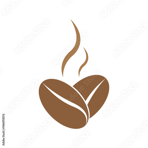 Coffee beans isolated on white background