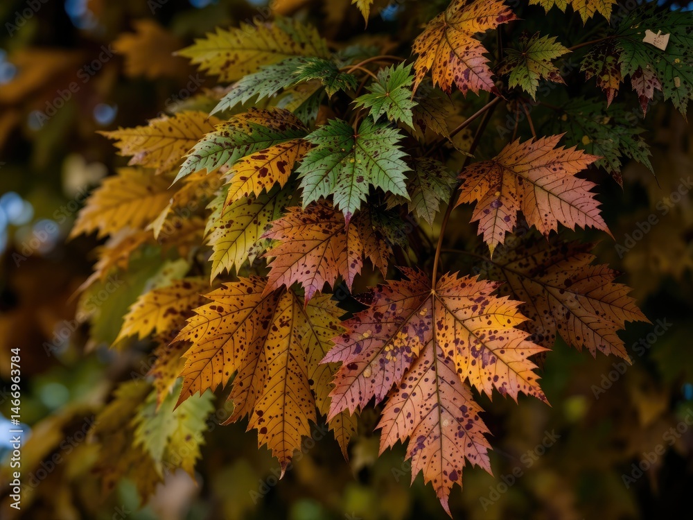 Late Summer Eastern Black Walnut Leaves Close Up