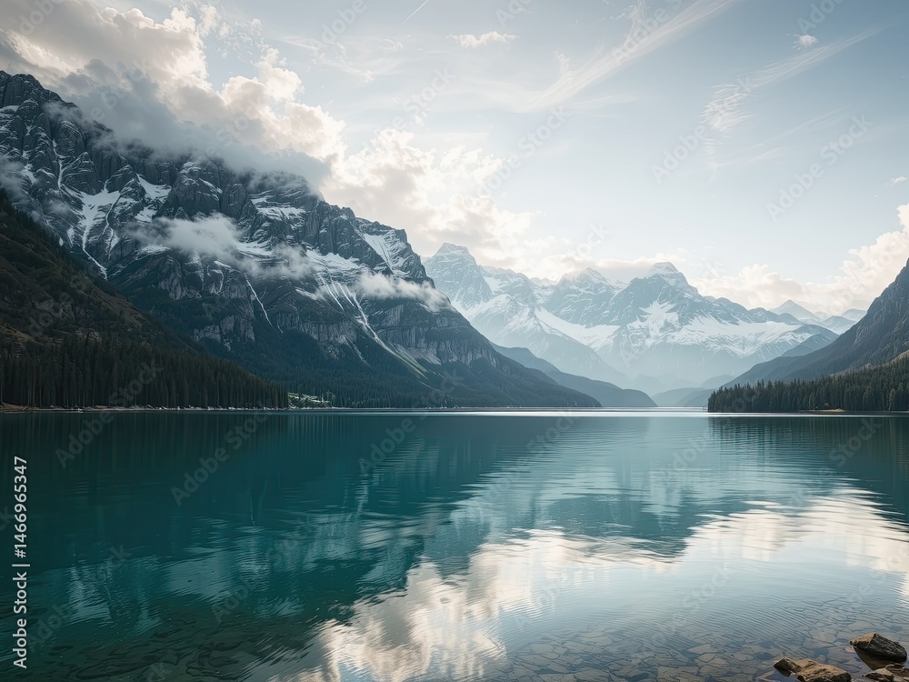 Serene Mountain Lake - Tranquil Scenery