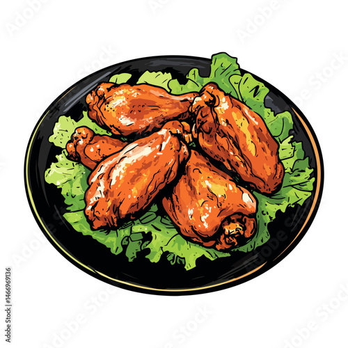 buffalo chicken wings,vector