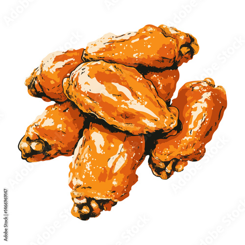 buffalo chicken wings,vector