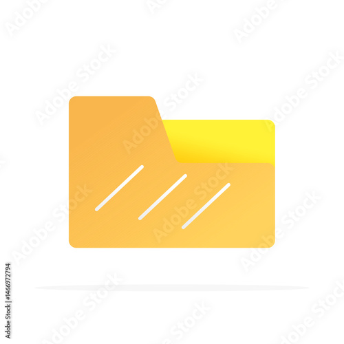 folder icon, colored flat vector. modern and minimalist design.