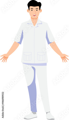 man cartoon Asian character modern style avatar