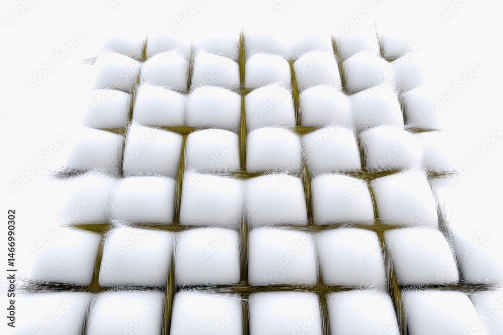 Fototapeta premium A stack of white cubes arranged neatly in a modern grunge texture pattern illustration with high quality