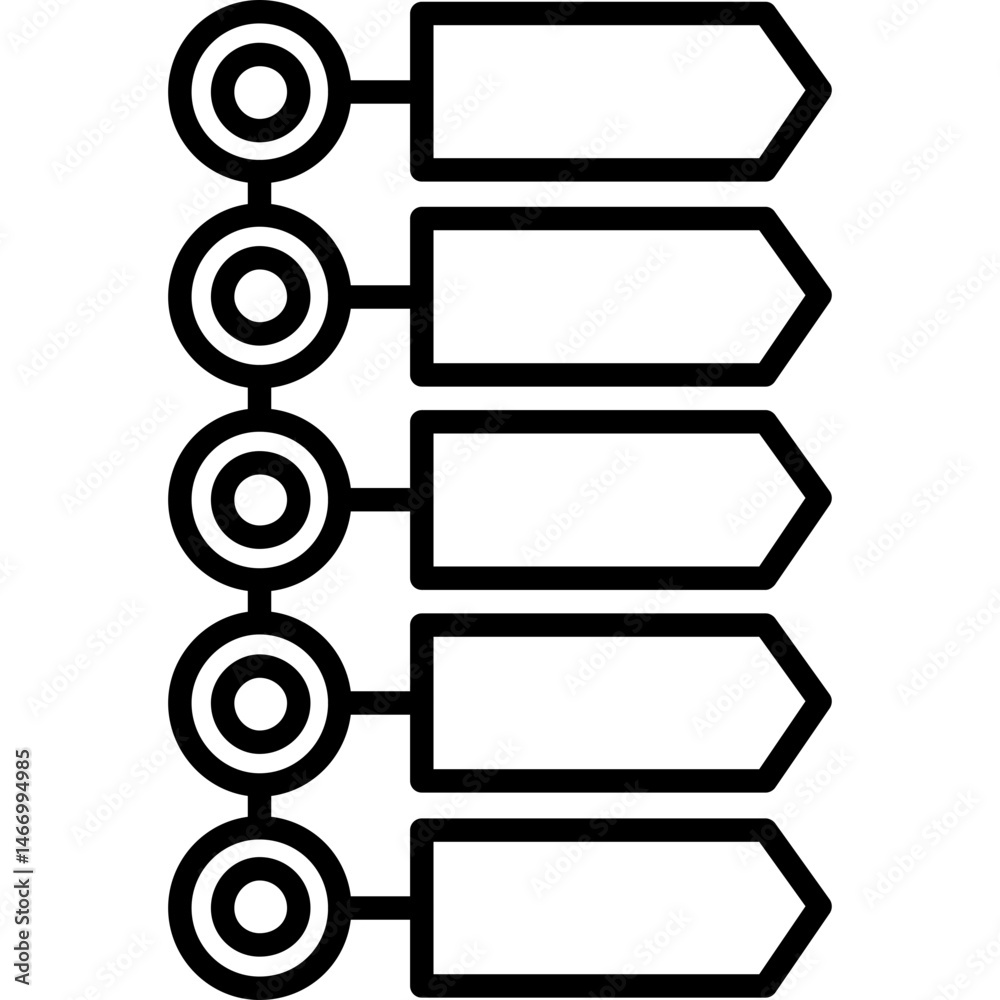 Fototapeta premium Process Infographics Icon