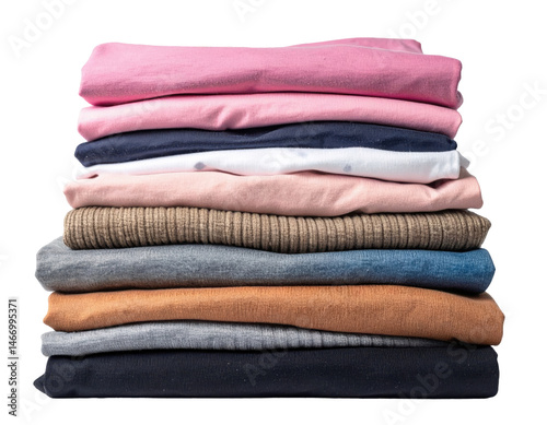 PNG pile of clothes isolated transparency background Generative AI