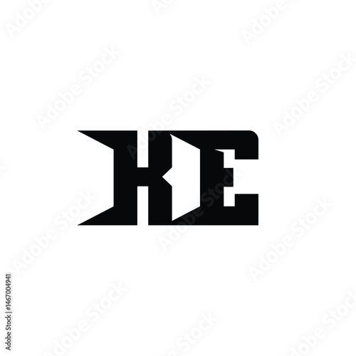 KE monogram logo design letter text name symbol monochrome logotype alphabet character simple logo