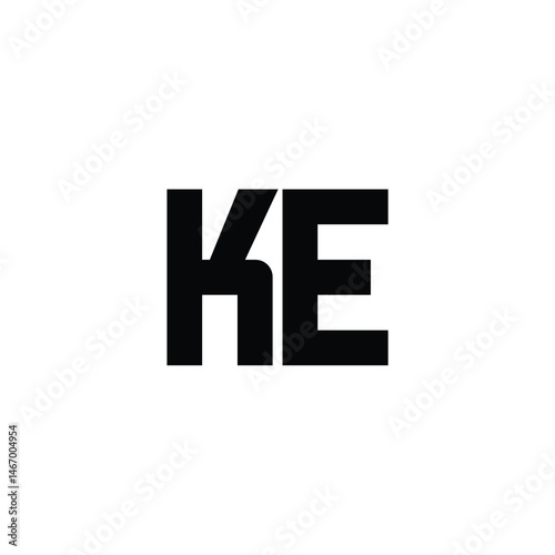 KE monogram logo design letter text name symbol monochrome logotype alphabet character simple logo