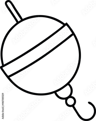 fishing floats glyph icon